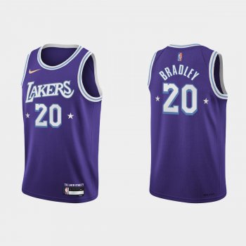 2021-22 Los Angeles Lakers No.20 Avery Bradley City 75th Anniversary Purple Jersey