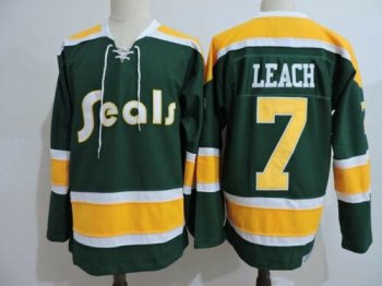 Hockey California Golden Seals jersey Oakland seals #7 REGGIE LEACH