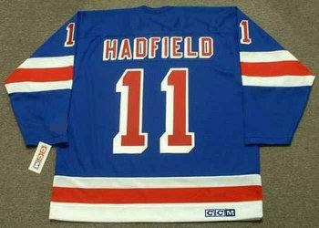 VIC HADFIELD New York Rangers 1972 Away CCM Throwback NHL Hockey Jersey