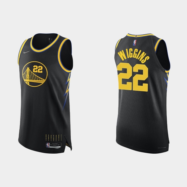 Golden State Warriors Andrew Wiggins #22 2021/22 75th Anniversary City Black Authentic Jersey