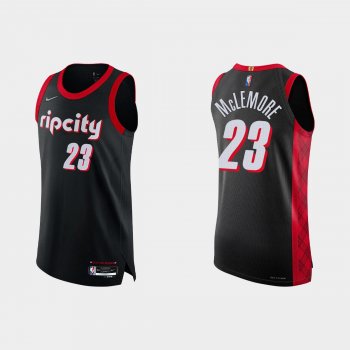 Portland Trail Blazers Ben McLemore #23 2021/22 75th Anniversary City Black Authentic Jersey