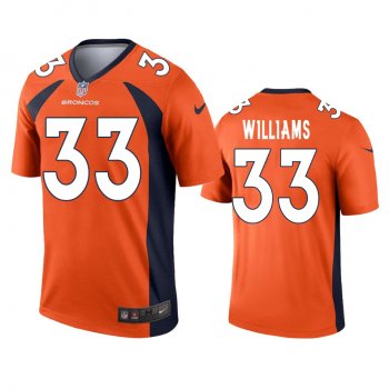 Denver Broncos Javonte Williams Orange Legend Jersey