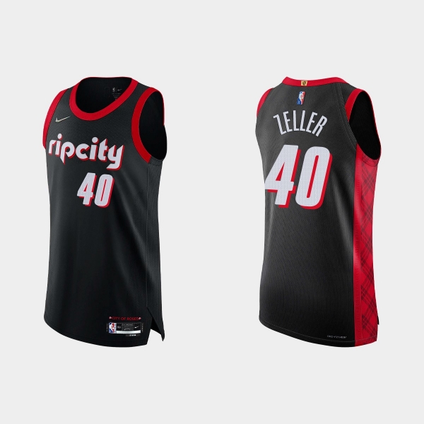 Portland Trail Blazers Cody Zeller #40 2021/22 75th Anniversary City Black Authentic Jersey