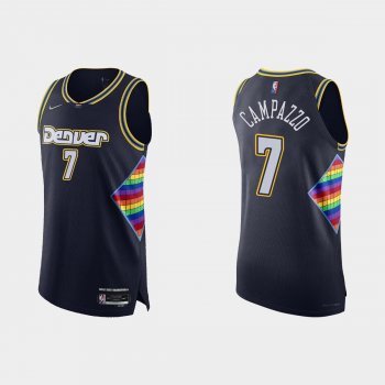 Denver Nuggets Facundo Campazzo #7 2021/22 75th Anniversary City Navy Authentic Jersey