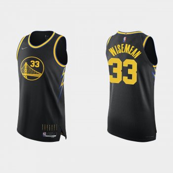 Golden State Warriors James Wiseman #33 2021/22 75th Anniversary City Black Authentic Jersey