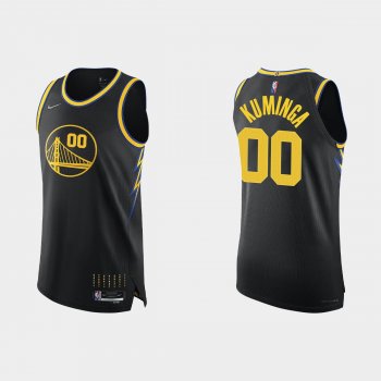 Golden State Warriors Jonathan Kuminga #00 2021/22 75th Anniversary City Black Authentic Jersey