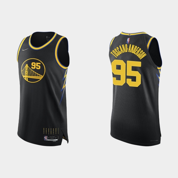 Golden State Warriors Juan Toscano-Anderson #95 2021/22 75th Anniversary City Black Authentic Jersey