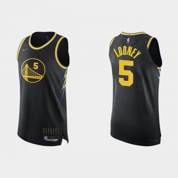 Golden State Warriors Kevon Looney #5 2021/22 75th Anniversary City Black Authentic Jersey