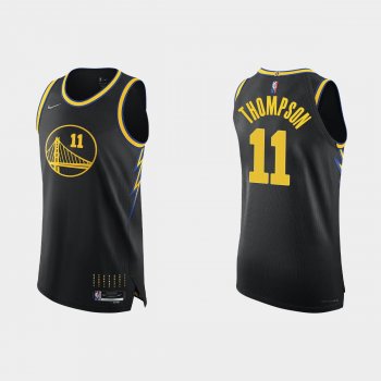 Golden State Warriors Klay Thompson #11 2021/22 75th Anniversary City Black Authentic Jersey