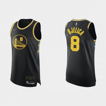 Golden State Warriors Nemanja Bjelica #8 2021/22 75th Anniversary City Black Authentic Jersey