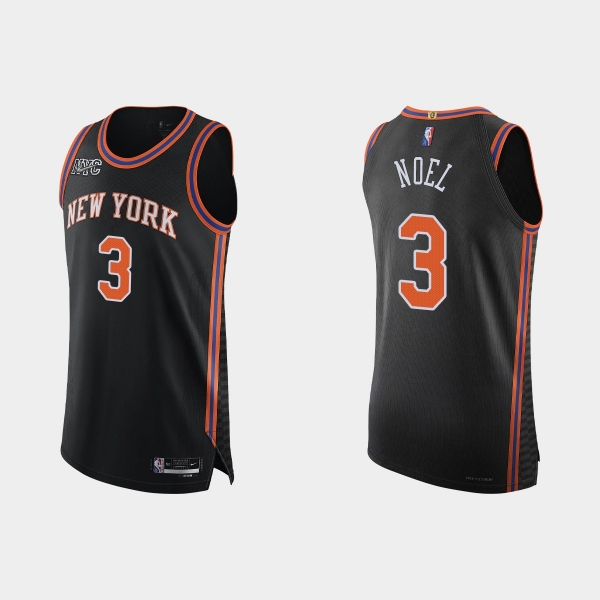 New York Knicks Nerlens Noel #3 2021/22 75th Anniversary City Black Authentic Jersey