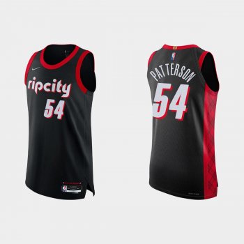 Portland Trail Blazers Patrick Patterson #54 2021/22 75th Anniversary City Black Authentic Jersey