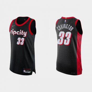 Portland Trail Blazers Robert Covington #33 2021/22 75th Anniversary City Black Authentic Jersey