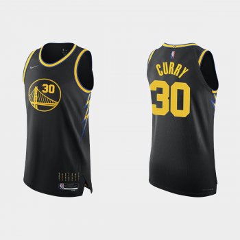 Golden State Warriors Stephen Curry #30 2021/22 75th Anniversary City Black Authentic Jersey