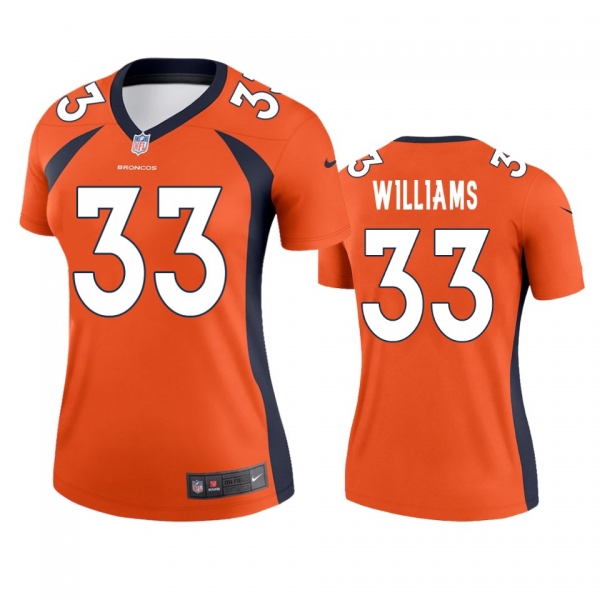 Women's Denver Broncos Javonte Williams Orange Legend Jersey