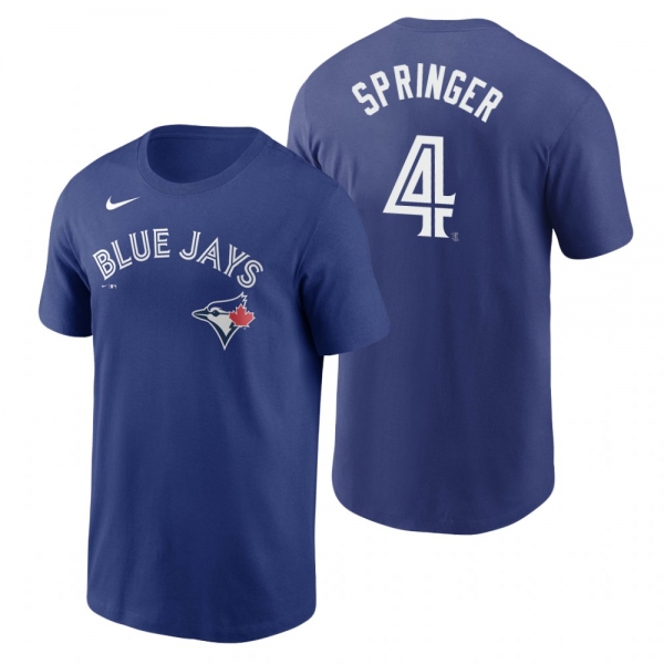 Men's Toronto Blue Jays George Springer Nike Royal Name & Number T-Shirt