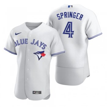 Men's Toronto Blue Jays George Springer Nike White Authentic Home Jersey