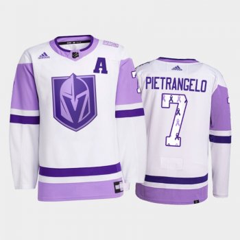 Vegas Golden Knights 2021 HockeyFightsCancer Alex Pietrangelo White #7 Primegreen Jersey