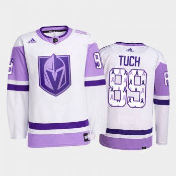 Vegas Golden Knights 2021 HockeyFightsCancer Alex Tuch White #89 Primegreen Jersey