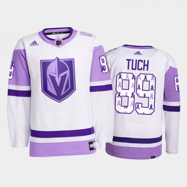 Vegas Golden Knights 2021 HockeyFightsCancer Alex Tuch White #89 Primegreen Jersey