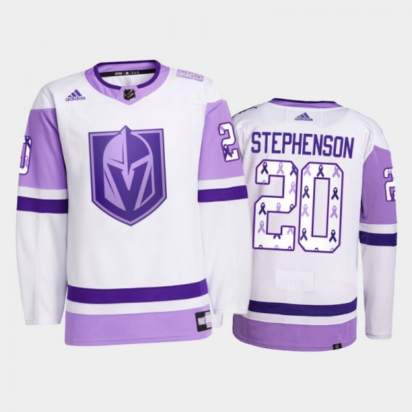 Vegas Golden Knights 2021 HockeyFightsCancer Chandler Stephenson White #20 Primegreen Jersey