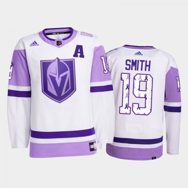 Vegas Golden Knights 2021 HockeyFightsCancer Reilly Smith White #19 Primegreen Jersey