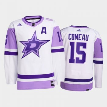 Dallas Stars 2021 HockeyFightsCancer Blake Comeau White #15 Primegreen Jersey