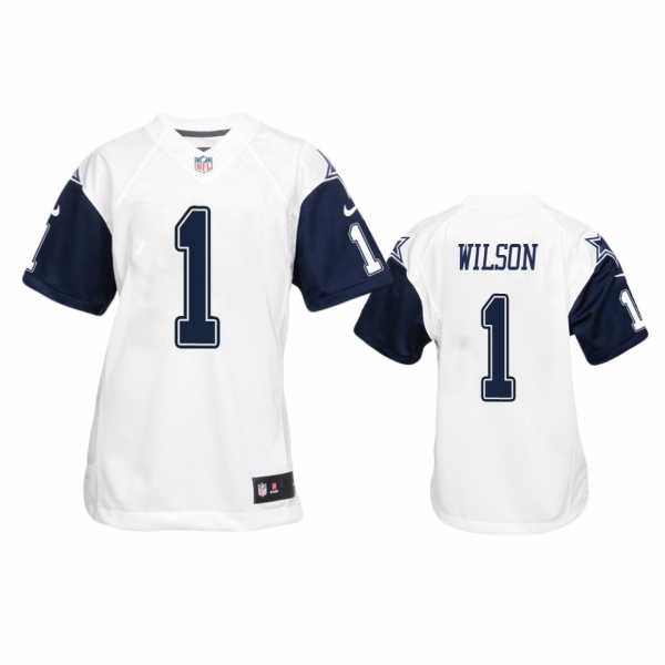 Youth Dallas Cowboys Cedrick Wilson White Color Rush Game Jersey