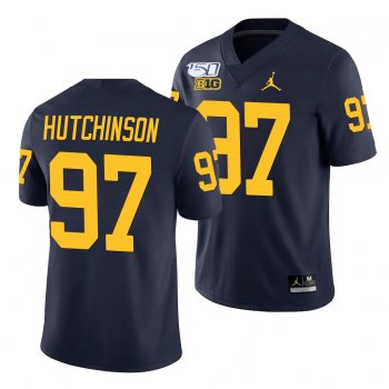 Michigan Wolverines Aidan Hutchinson Navy College Football Men's Alumni Player Game Jersey