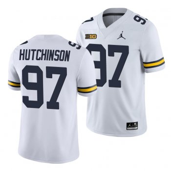 Michigan Wolverines Aidan Hutchinson White College Football Men's Game Jersey