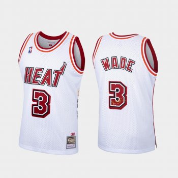 Heat Dwyane Wade #3 13X All-Star HWC White Jersey