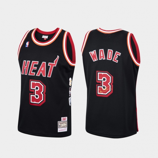 Heat Dwyane Wade #3 2006 Finals MVP HWC Black Jersey