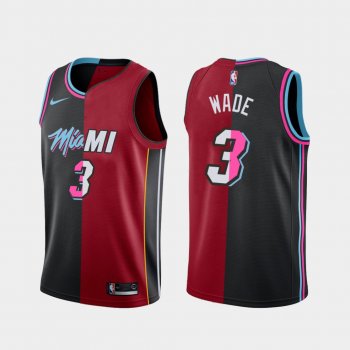 Heat Dwyane Wade Split Jersey - Black Red