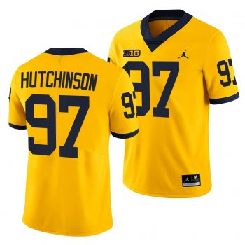 Michigan Wolverines Aidan Hutchinson 97 Maize 2021-22 College Football Limited Jersey Men