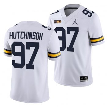 Michigan Wolverines Aidan Hutchinson 97 White 2021-22 College Football Game Jersey Men