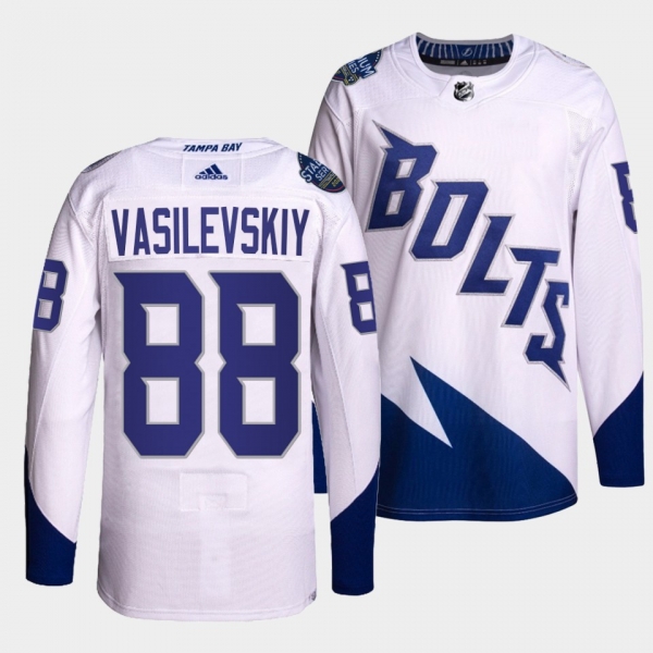 Lightning 2022 Stadium Series Andrei Vasilevskiy #88 White Jersey Primegreen Authentic