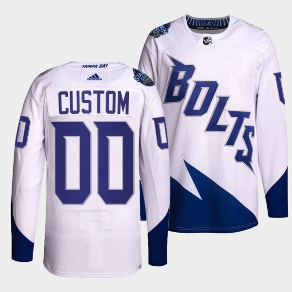 Lightning 2022 Stadium Series Custom #00 White Jersey Primegreen Authentic