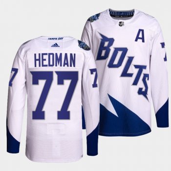 Lightning 2022 Stadium Series Victor Hedman #77 White Jersey Primegreen Authentic