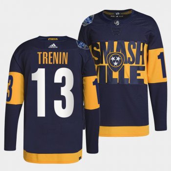 Yakov Trenin Predators 2022 Stadium Series Navy Jersey #13 Primegreen Authentic