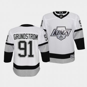 Youth Carl Grundstrom Jersey Kings Alternate White Prime Jersey