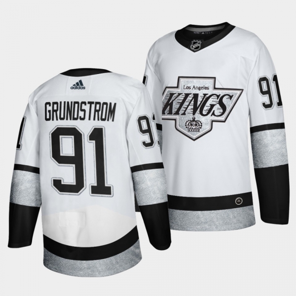 Carl Grundstrom #91 Kings 2021-22 Alternate Throwback-Inspired White Jersey