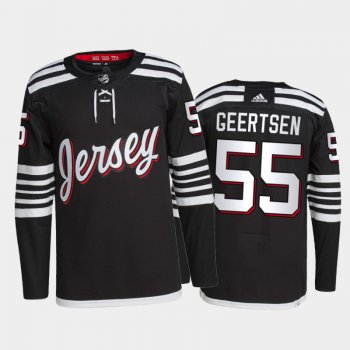 2021-22 New Jersey Devils Mason Geertsen Alternate Jersey Black Authentic Pro Uniform