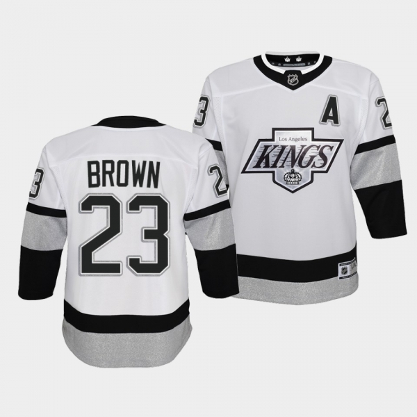 Youth Dustin Brown Jersey Kings Alternate White Prime Jersey