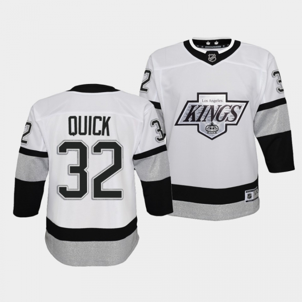 Youth Jonathan Quick Jersey Kings Alternate White Prime Jersey