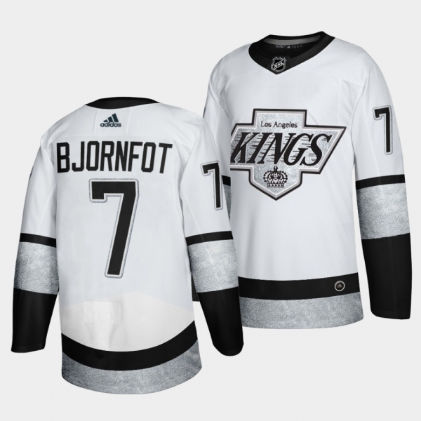 Tobias Bjornfot #7 Kings 2021-22 Alternate Throwback-Inspired White Jersey