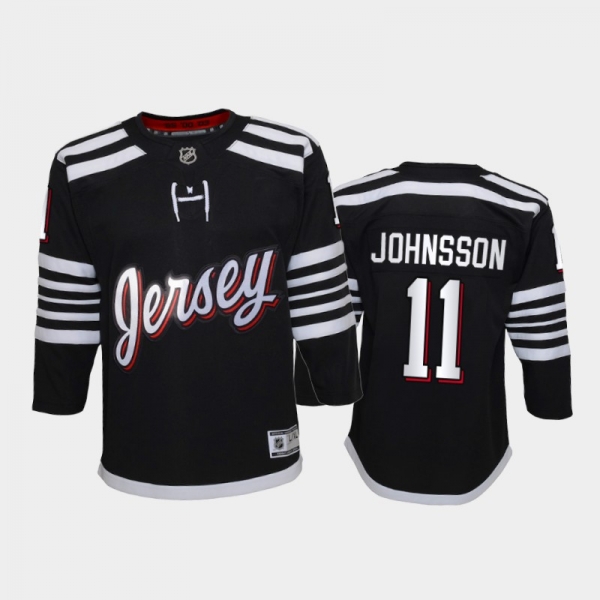 Youth New Jersey Devils Andreas Johnsson #11 Alternate 2021-22 Premier Player Black Jersey