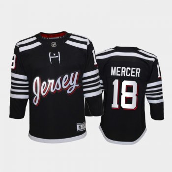 Youth New Jersey Devils Dawson Mercer #18 Alternate 2021-22 Premier Player Black Jersey