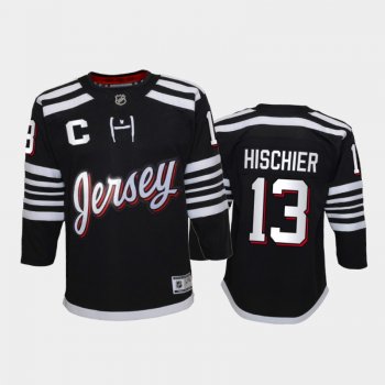 Youth New Jersey Devils Nico Hischier #13 Alternate 2021-22 Premier Player Black Jersey