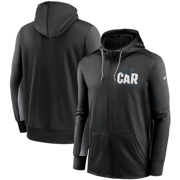 Carolina Panthers Nike Mascot Performance Full-Zip Hoodie - Black/Gray