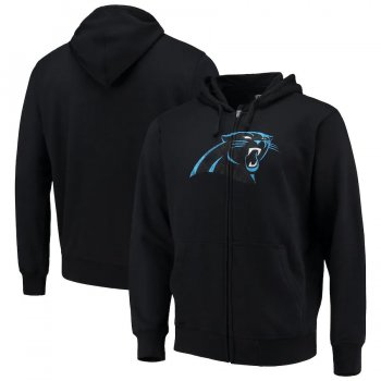 Carolina Panthers G-III Sports by Carl Banks Primary Logo Full-Zip Hoodie - Black